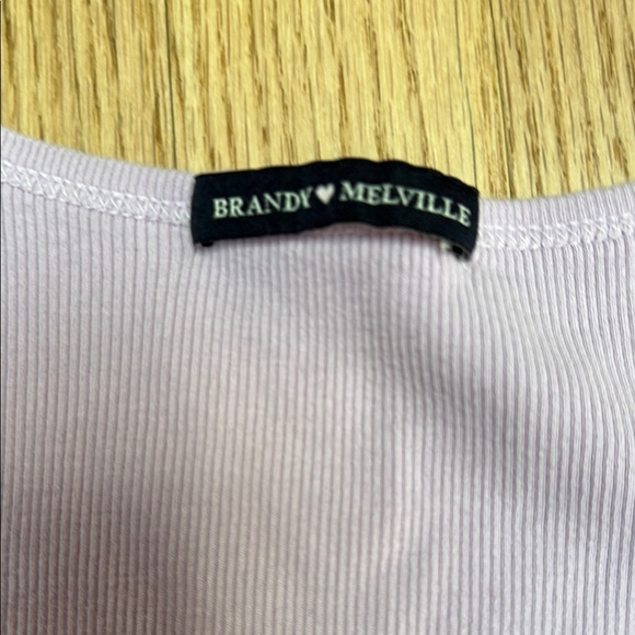 Brandy Melville Purple Button-Up Crop Top - Picture 2 of 3